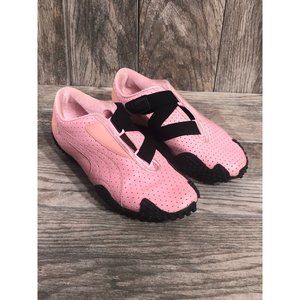 Puma Pink And Black Hook And Loop Sneakers Women's Size 6.5